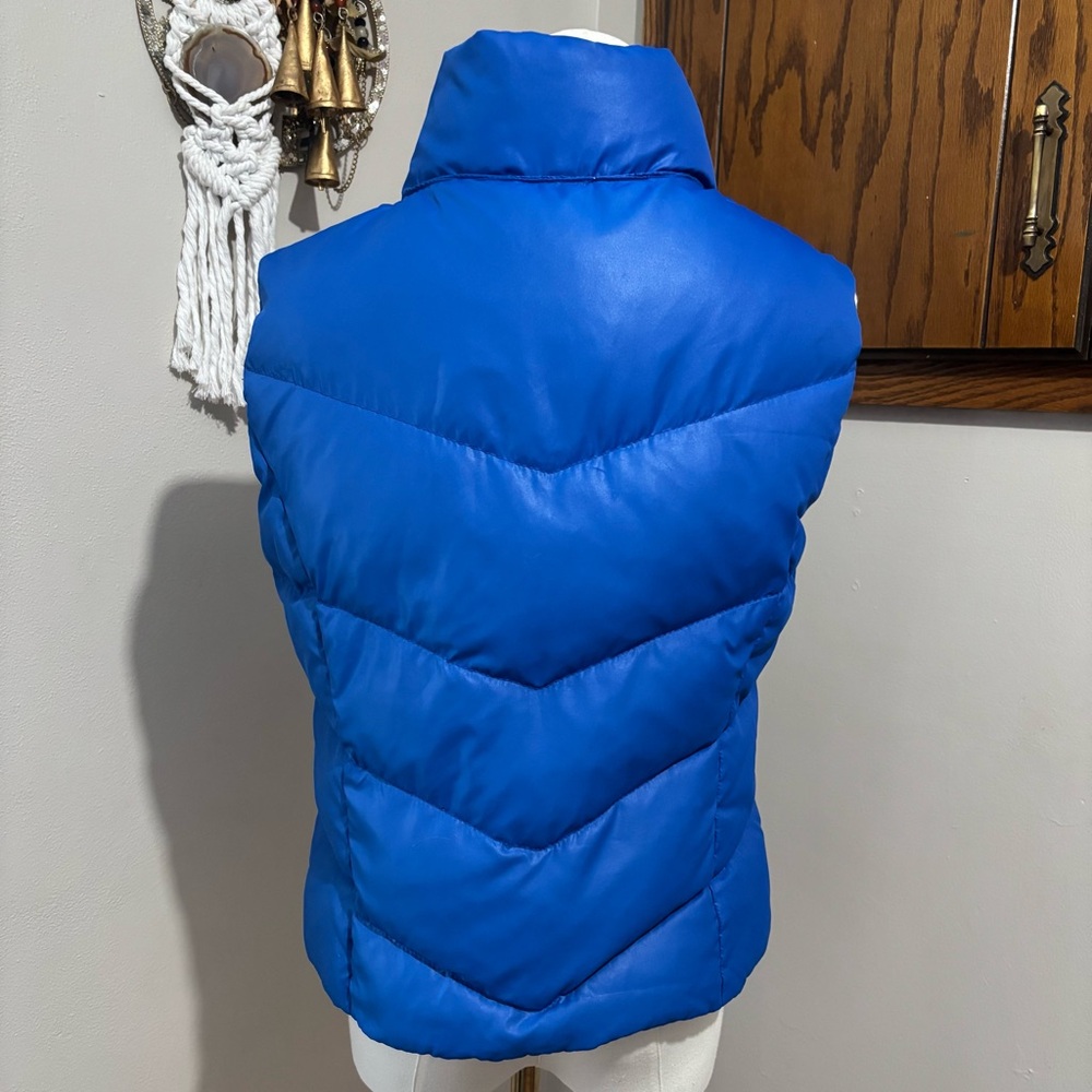Hollister Down Puffer Vest Size Large Multi Zip Blue Seagull Logo - Picture 5 of 15